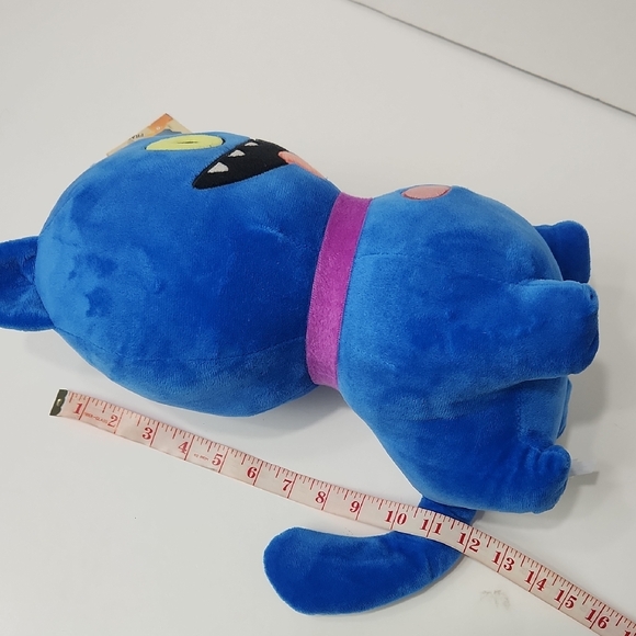 Blue and Purple Stuffed Animal with Playful Monster Design - Picture 6 of 8